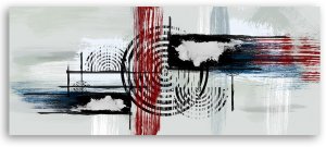 Feeby obraz na płótnie abstrakcja na szarym tle 90x30 medium 2