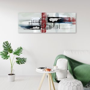 Feeby obraz na płótnie abstrakcja na szarym tle 90x30 medium 3