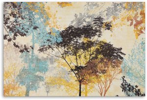 Feeby obraz na płótnie Kolorowe drzewa abstrakcja 60x40 medium 3