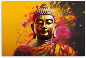 Feeby obraz na płótnie Budda na abstrakcyjnym tle 60x40 medium 3