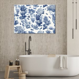 Feeby obraz na płótnie do łazienki zwierzęta i rośliny morskie 120x80 xxl 2