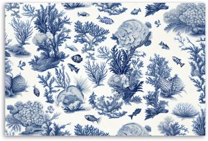 Feeby obraz na płótnie do łazienki zwierzęta i rośliny morskie 120x80 xxl 3