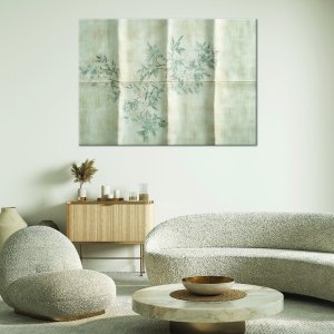 Feeby obraz na płótnie liście krzewu na tle z fakturą 60x40 medium 2