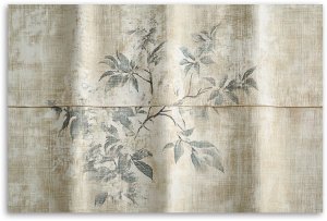 Feeby obraz na płótnie liście rośliny na tle z fakturą 60x40 medium 3