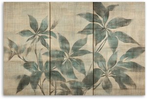 Feeby obraz na płótnie liście rośliny na tle z fakturą 60x40 medium 3
