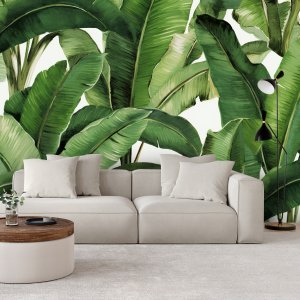 Feeby Fototapeta Zielone liście tropikalne 450x315 xxl 2