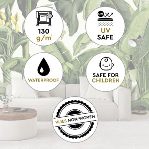 Feeby Fototapeta Zielone liście bananowca 450x315 xxl 8