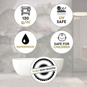 Feeby Fototapeta Liście lotosu akwarela 450x315 xxl 8