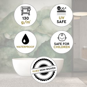 Feeby Fototapeta Zielone liście lotosu 450x315 xxl 8