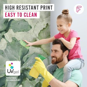 Feeby Fototapeta Zielone liście lotosu 450x315 xxl 10