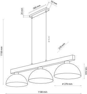 Lampa wisząca TK Lighting Lampa wisząca OSLO BROWN 6299 5