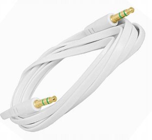 Przewód 2x JACK minijack 3.5mm AUX kabel jack-jack biały 1