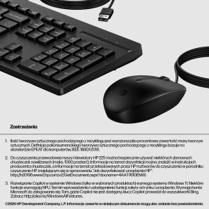 Klawiatura + mysz HP 225 Zestaw klawiatury i myszy 100% full size USB QWERTZ niemiecki czarny 2