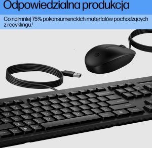 Klawiatura + mysz HP 225 Zestaw klawiatury i myszy 100% full size USB QWERTZ niemiecki czarny 5