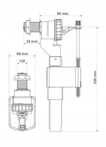 Zaw.Napełnia 1/2 Pp Zn2/105 WoreczekSyfony, stelaże 2