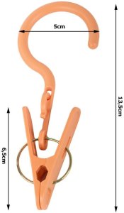 Klamerki Spinacze z Haczykiem Do Prania Ubrań Bielizny 3 szt. - 27325 8