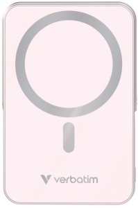 Powerbank Verbatim Charge 'n' Go Magnetic Wireless with Stand 10000mAh USB-C PD 3.0 Pink 1