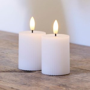 Sirius Sirius Smilla Genopladelig Mini Bloklys - Hvid - 2 stk 1