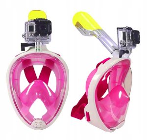 MASKA DO NURKOWANIA PEŁNOTWARZOWA SM-7 S/M różowa 3