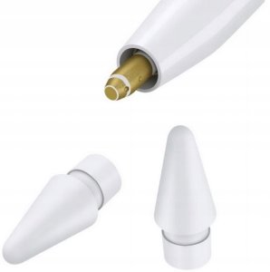 QIKTECH Wymienna Końcówka do Apple Pencil 1 i 2 generacji PENCIL Tips iPad (biała) 3
