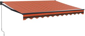 Zwijana markiza, pomarańcz i brąz, 3x2,5 m, tkanina i aluminium 1