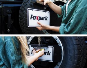 Foxpark Zestaw bezprzewodowej cyfrowej kamery cofania 1080P 5" IP69K 4