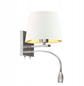 2-płomienny kinkiet LED z abażurem BOSTON GOLD E27 5