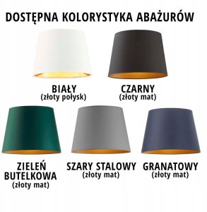 2-płomienny kinkiet LED z abażurem BOSTON GOLD E27 8