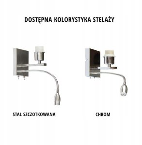 Kinkiet Copel Lampa ścienna LED do sypialni SENEGAL ECO* 2-płomienny kinkiet z oświetleniem LED 3