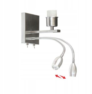 Kinkiet Copel Lampa ścienna LED do sypialni SENEGAL ECO* 2-płomienny kinkiet z oświetleniem LED 10