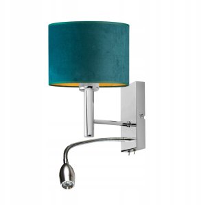 Funkcjonalny kinkiet do czytania FLORYDA WELUR z panelem LED 7