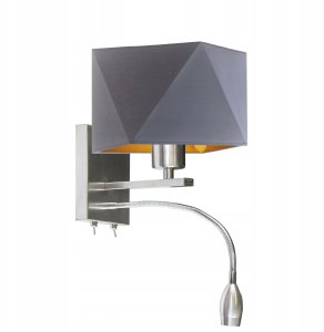 2-punktowy kinkiet z abażurem MESSA GOLD panel LED 4