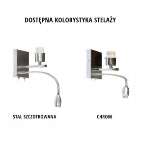 2-punktowy kinkiet z abażurem MESSA GOLD panel LED 8