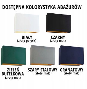 Kinkiet do sypialni LED do czytania MALTA GOLD z prostokątnym abażurem 15x20x10 cm 7