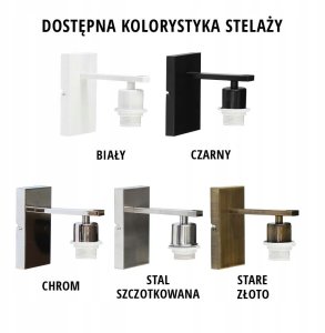 Kinkiet do sypialni LED do czytania MALTA GOLD z prostokątnym abażurem 15x20x10 cm 8