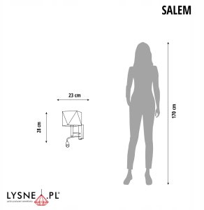 Kinkiet do czytania SALEM GOLD lampka do sypialni 2