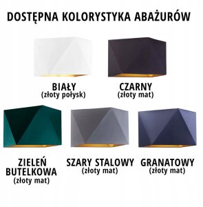 Lampa ścienna KIOTO GOLD kinkiet z abażurem ze złotym wnętrzem 2