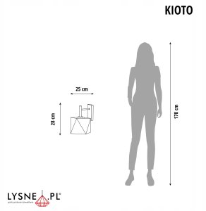 Lampa ścienna KIOTO GOLD kinkiet z abażurem ze złotym wnętrzem 6