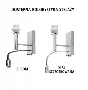 Lampka ścienna 2-płomienna do salonu FLORYDA ECO z dodatkowym oświetleniem LED 3