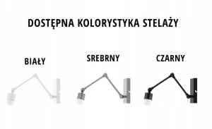 Kinkiet Lysne Regulowana lampa ścienna LED do czytania w sypialni TULON ECO* kinkiet z ruchomym ramieniem góra-dół MIX KOLORÓW 3
