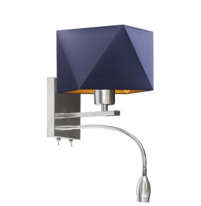 2-punktowy kinkiet z abażurem MESSA GOLD panel LED 5