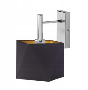 Nowoczesna lampa ścienna KIOTO GOLD kinkiet z szarym abażurem ze złotym wnętrzem LED do salonu 4