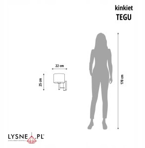 Złoto-czarny kinkiet TEGU MIRROR w stylu loft do salonu z abażurem LED 2