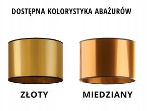 Złoto-czarny kinkiet TEGU MIRROR w stylu loft do salonu z abażurem LED 4