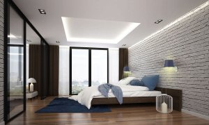 Srebrny kinkiet do sypialni w stylu skandynawskim LED PUNA 14