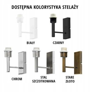 Kinkiet LED do czytania MEDAN GOLD lampa ścienna do sypialni z abażurem ze złotym wnętrzem E27 8