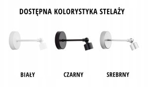 Dwukolorowy kinkiet ścienny w stylu skandynawskim TETE DUAL kinkiet z regulowanym ramieniem góra-dół 6