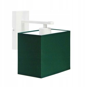 Prostokątny kinkiet z tkaninowym abażurem w stylu scandi MALTA nowoczesna lampa do sypialni LED 3