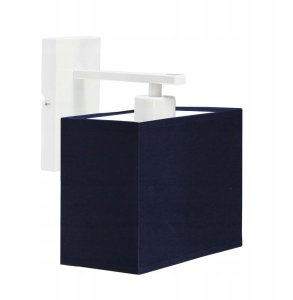 Prostokątny kinkiet z tkaninowym abażurem w stylu scandi MALTA nowoczesna lampa do sypialni LED 4