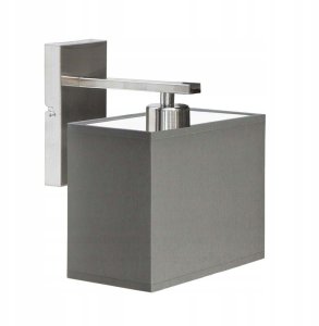 Prostokątny kinkiet z tkaninowym abażurem w stylu scandi MALTA nowoczesna lampa do sypialni LED 5